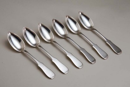 Russian Silver Tablespoon set (6)
